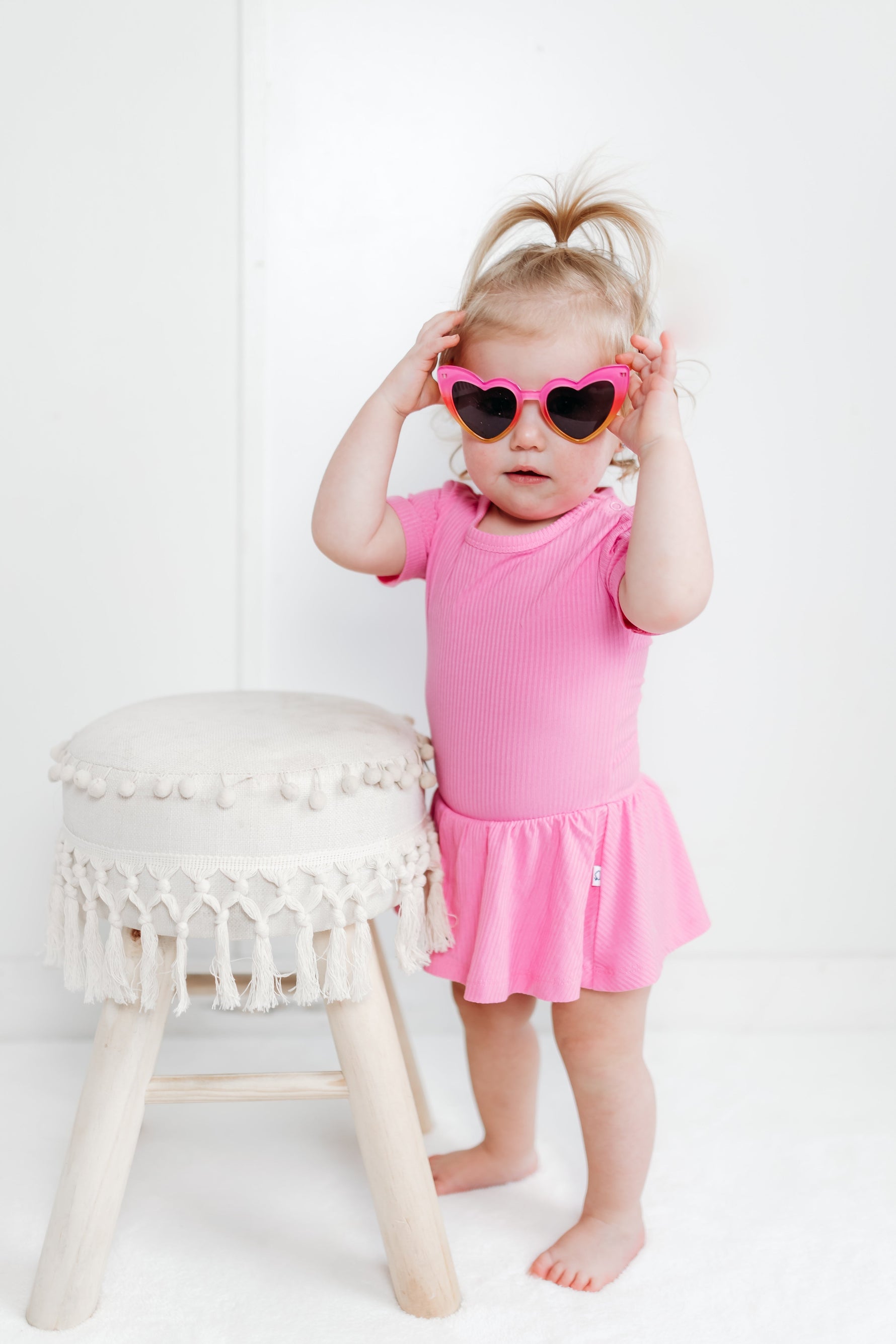 DREAM BIG LITTLE CO BUBBLEGUM RIB DREAM BODYSUIT DRESSEveretts Place
