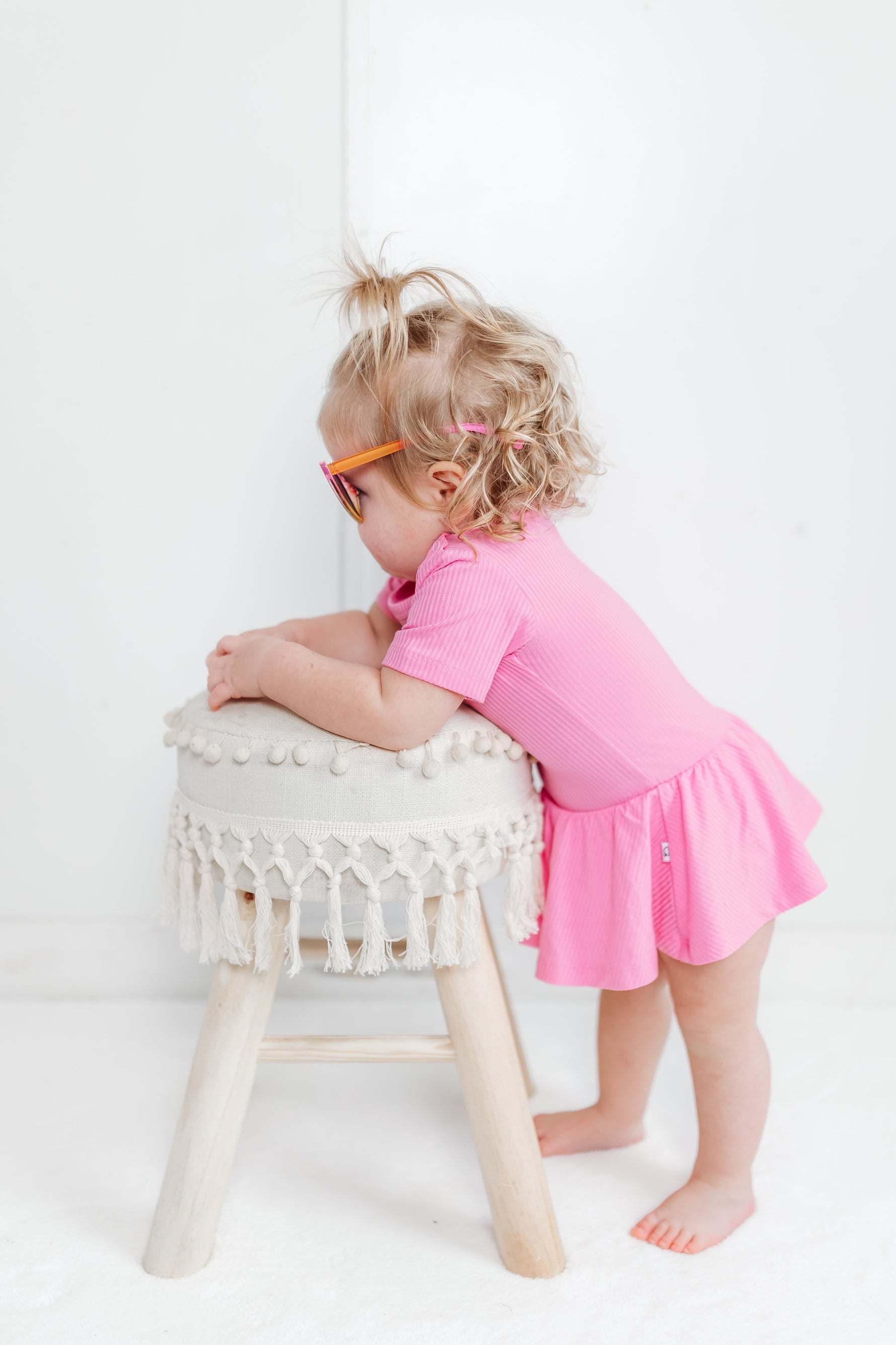 DREAM BIG LITTLE CO BUBBLEGUM RIB DREAM BODYSUIT DRESSEveretts Place