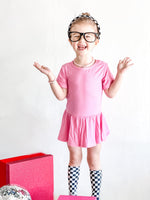 DREAM BIG LITTLE CO BUBBLEGUM RIB DREAM BODYSUIT DRESSEveretts Place