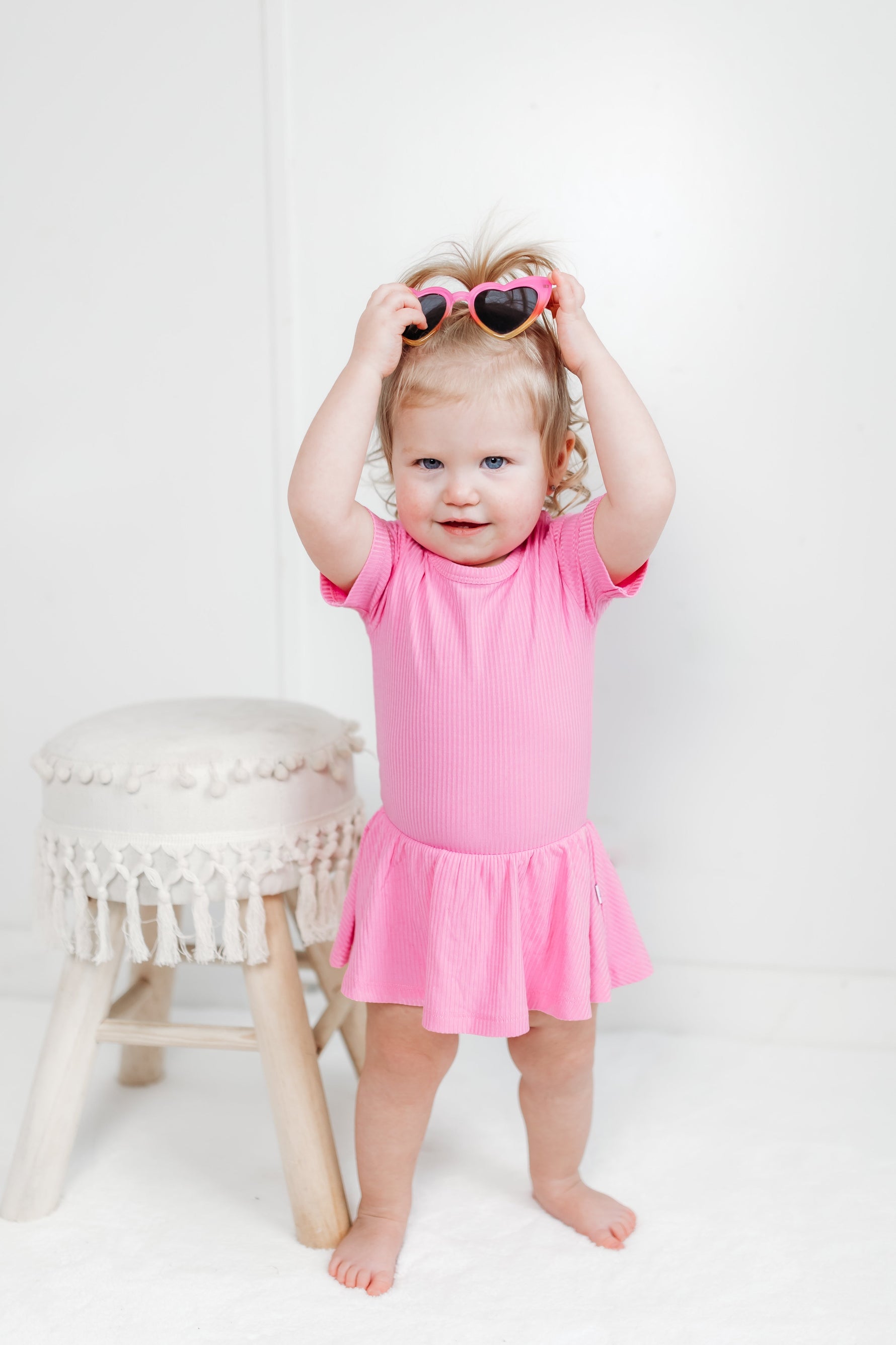 DREAM BIG LITTLE CO BUBBLEGUM RIB DREAM BODYSUIT DRESSEveretts Place