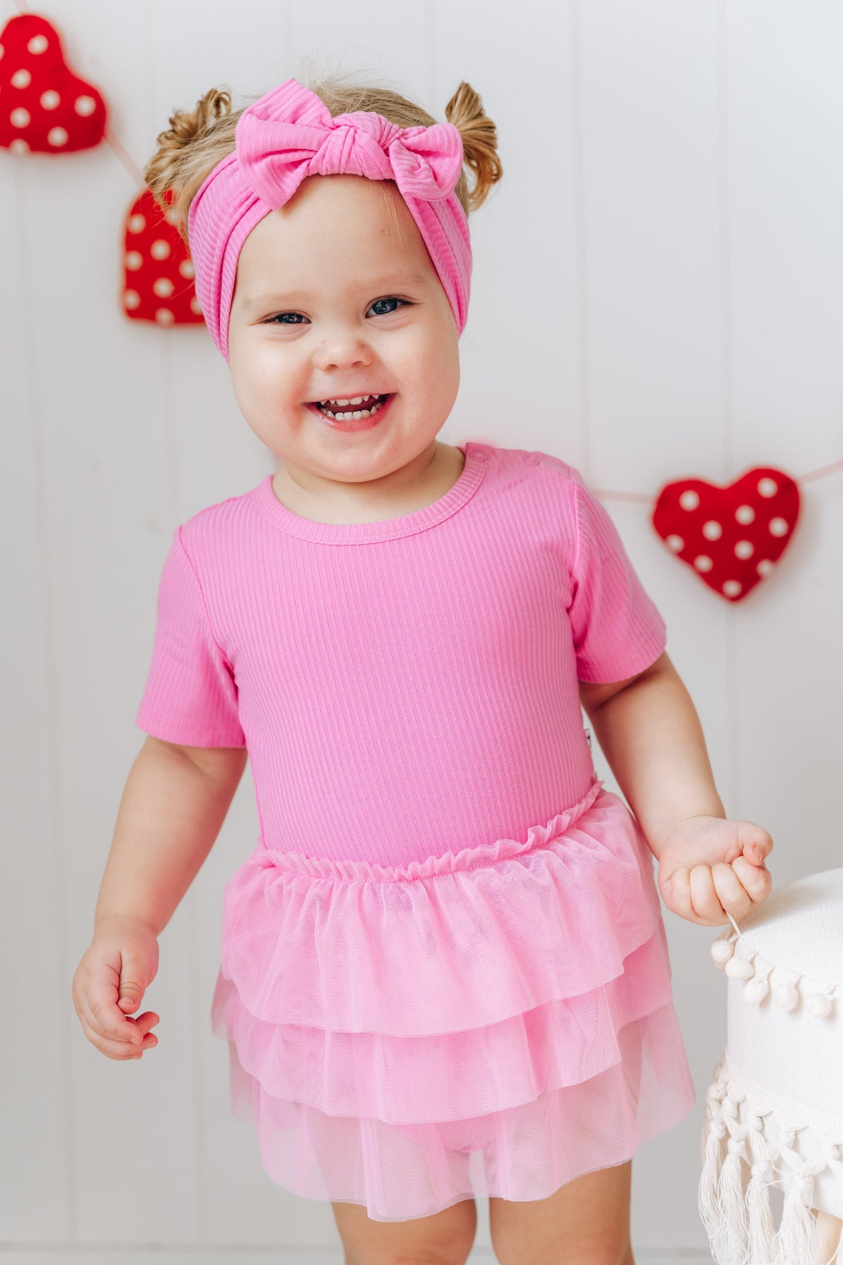 DREAM BIG LITTLE CO BUBBLEGUM RIB DREAM TUTU BODYSUIT DRESSEveretts Place