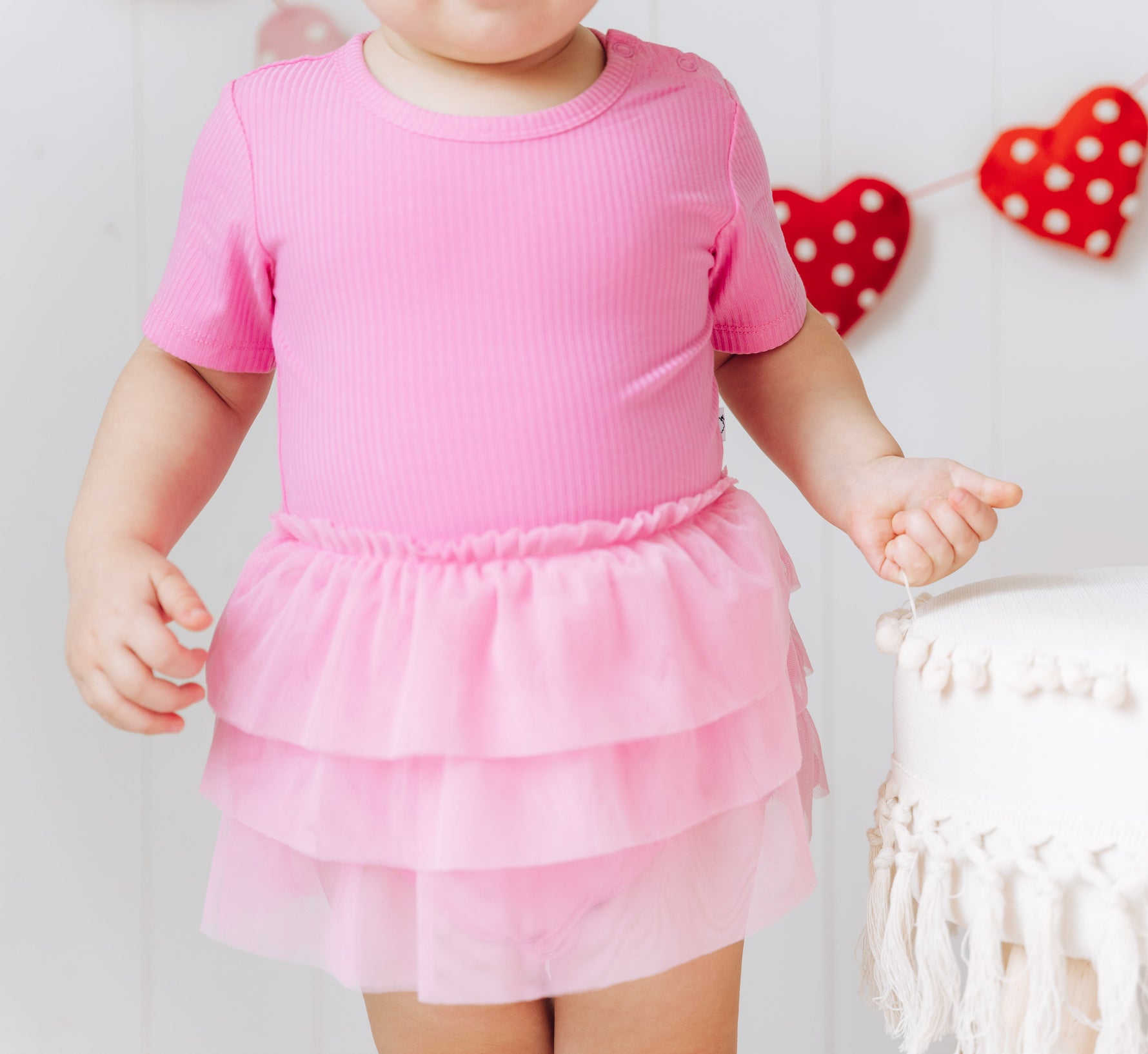 DREAM BIG LITTLE CO BUBBLEGUM RIB DREAM TUTU BODYSUIT DRESSEveretts Place
