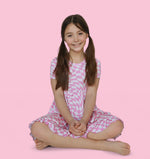 DREAM BIG LITTLE CO BUBBLEGUM WAVY CHECKERS DREAM RUFFLE DRESSEveretts Place