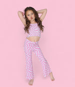 DREAM BIG LITTLE CO BUBBLEGUM WAVY CHECKERS DREAM SMOCKED FLARE SETEveretts Place