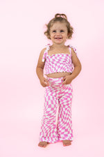 DREAM BIG LITTLE CO BUBBLEGUM WAVY CHECKERS DREAM SMOCKED FLARE SETEveretts Place