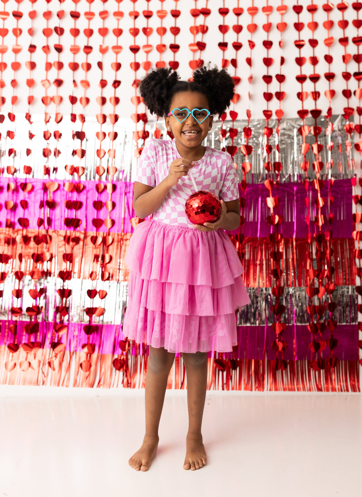 DREAM BIG LITTLE CO BUBBLEGUM WAVY CHECKERS DREAM TUTU DRESSEveretts Place