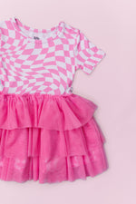 DREAM BIG LITTLE CO BUBBLEGUM WAVY CHECKERS DREAM TUTU DRESSEveretts Place