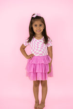 DREAM BIG LITTLE CO BUBBLEGUM WAVY CHECKERS DREAM TUTU DRESSEveretts Place