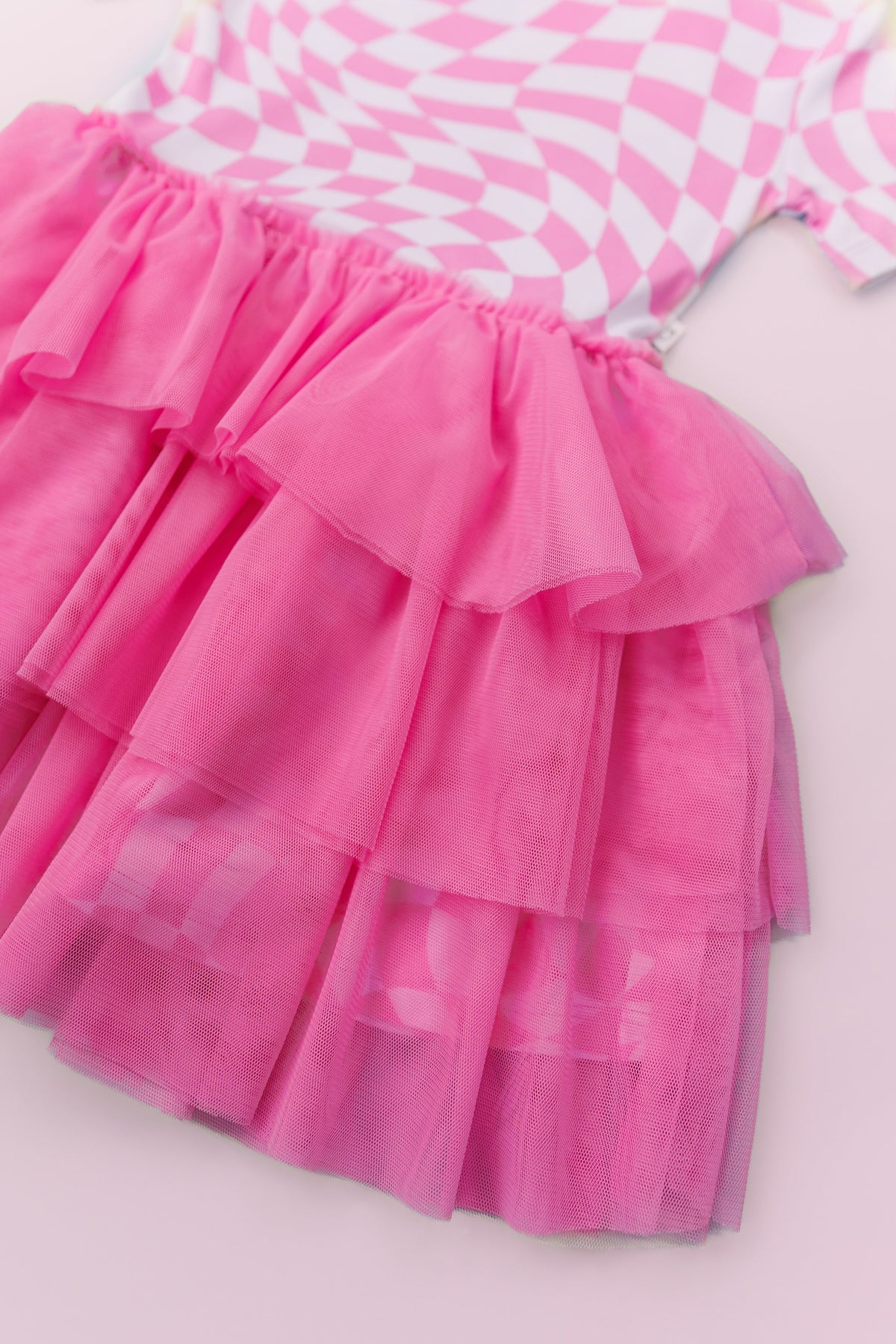 DREAM BIG LITTLE CO BUBBLEGUM WAVY CHECKERS DREAM TUTU DRESSEveretts Place