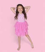 DREAM BIG LITTLE CO BUBBLEGUM WAVY CHECKERS DREAM TUTU DRESSEveretts Place
