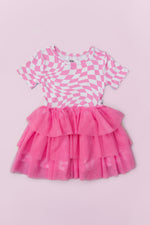 DREAM BIG LITTLE CO BUBBLEGUM WAVY CHECKERS DREAM TUTU DRESSEveretts Place