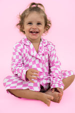 DREAM BIG LITTLE CO BUBBLEGUM WAVY CHECKERS GIRL'S DREAM GOWNEveretts Place