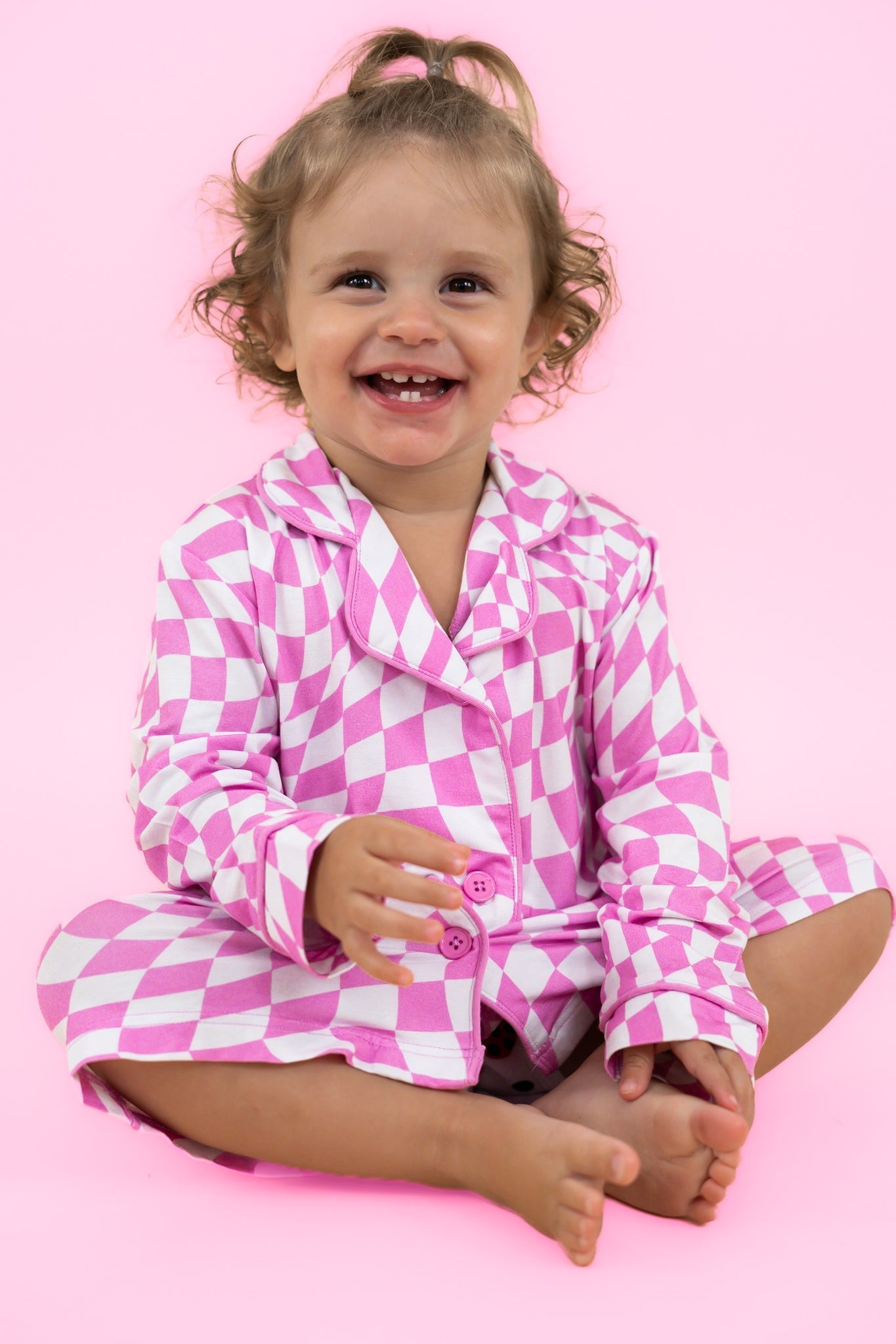 DREAM BIG LITTLE CO BUBBLEGUM WAVY CHECKERS GIRL'S DREAM GOWNEveretts Place