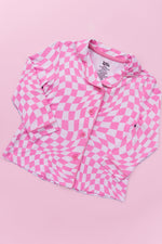 DREAM BIG LITTLE CO BUBBLEGUM WAVY CHECKERS GIRL'S DREAM GOWNEveretts Place