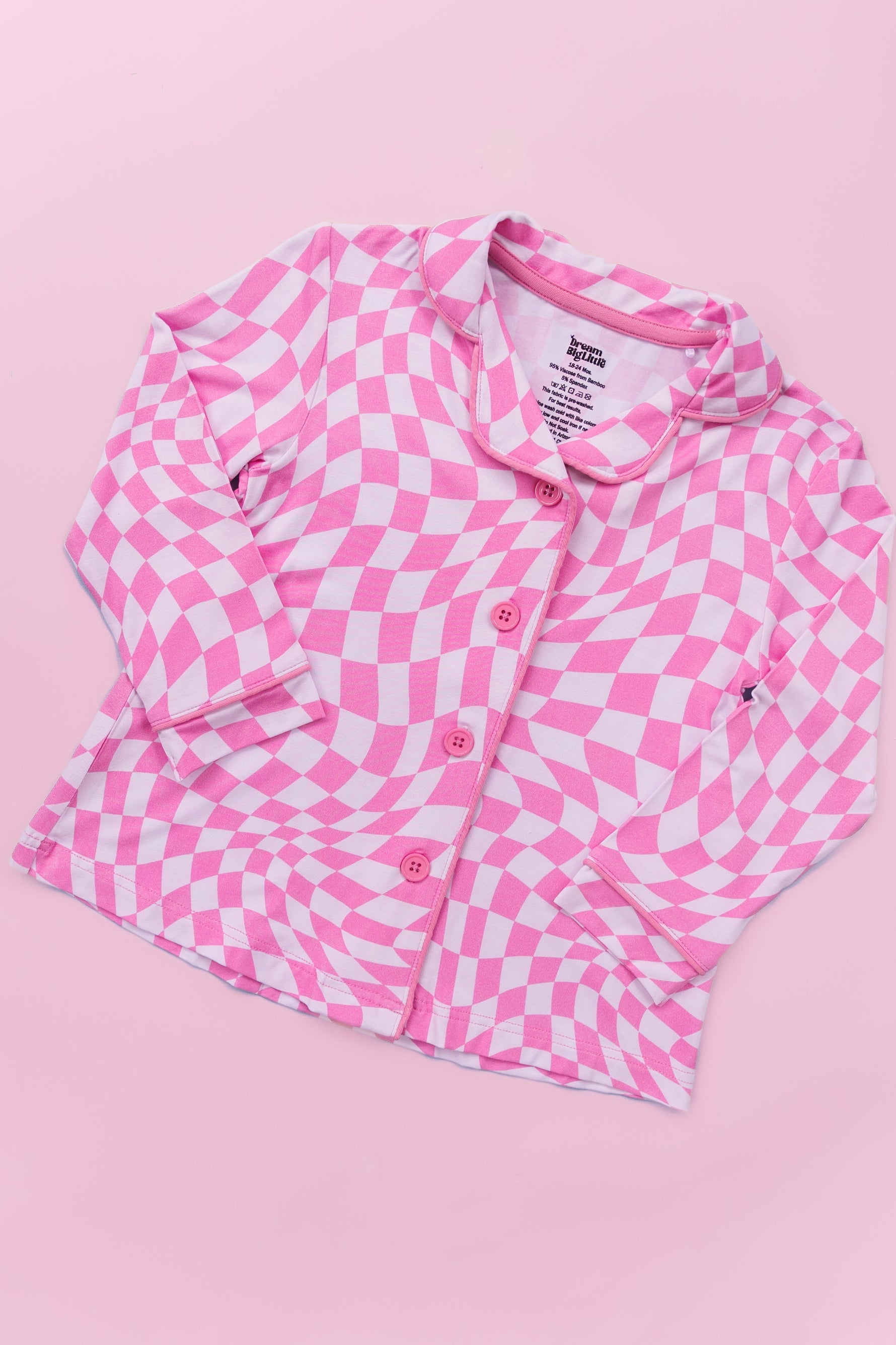 DREAM BIG LITTLE CO BUBBLEGUM WAVY CHECKERS GIRL'S DREAM GOWNEveretts Place