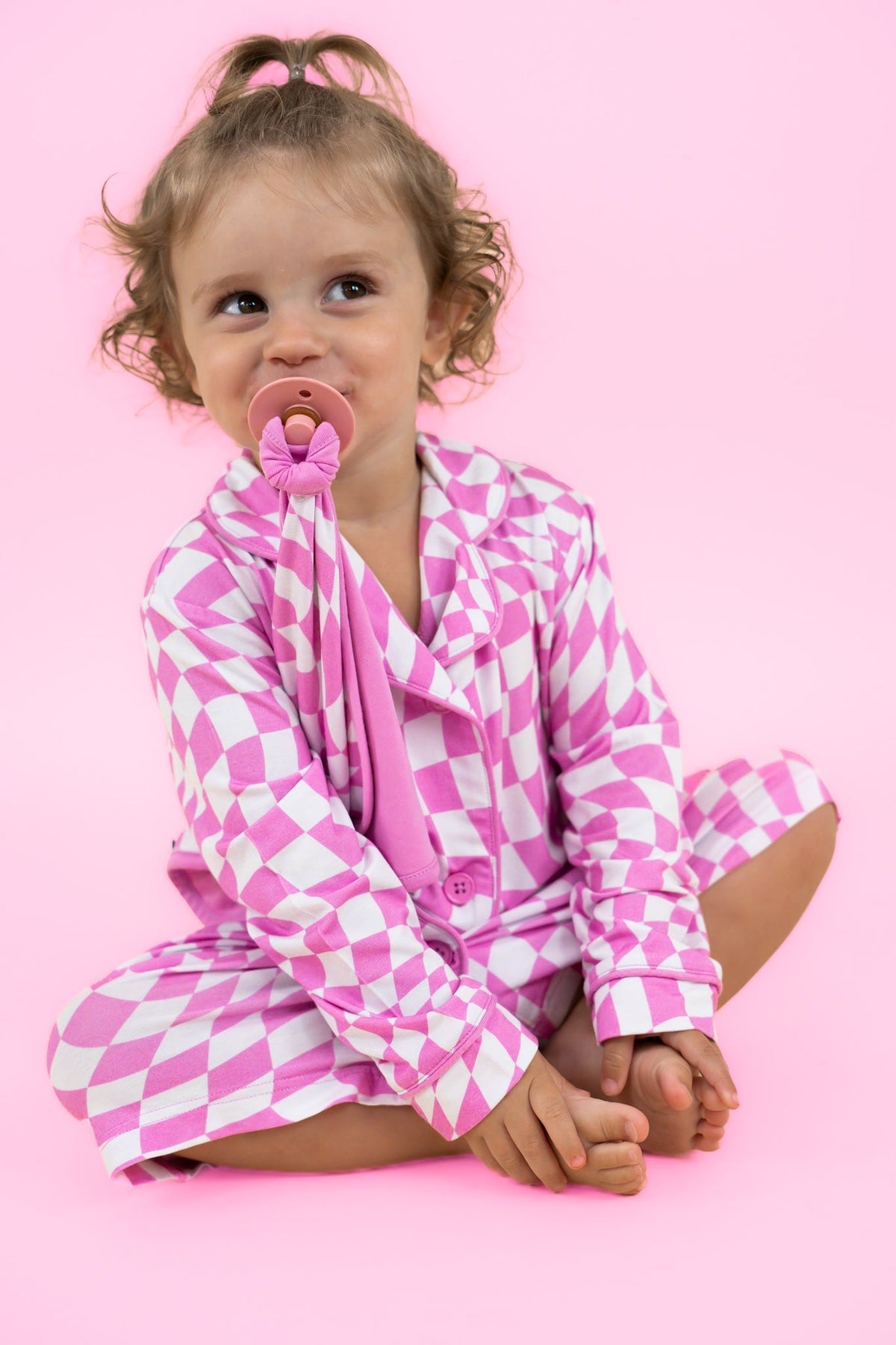 DREAM BIG LITTLE CO BUBBLEGUM WAVY CHECKERS GIRL'S DREAM GOWNEveretts Place