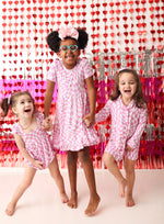 DREAM BIG LITTLE CO BUBBLEGUM WAVY CHECKERS GIRL'S DREAM GOWNEveretts Place