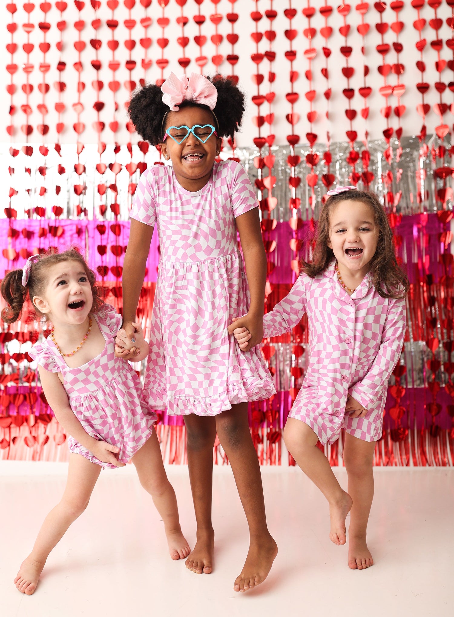DREAM BIG LITTLE CO BUBBLEGUM WAVY CHECKERS GIRL'S DREAM GOWNEveretts Place