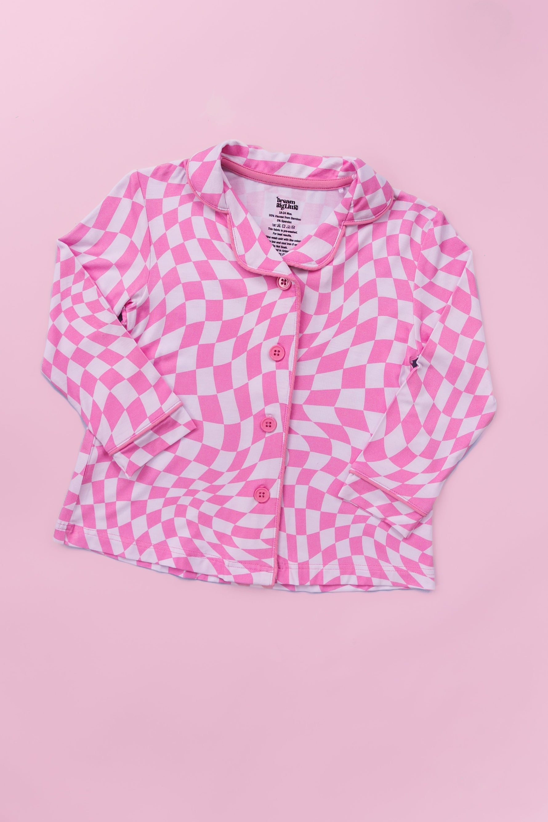 DREAM BIG LITTLE CO BUBBLEGUM WAVY CHECKERS GIRL'S DREAM GOWNEveretts Place