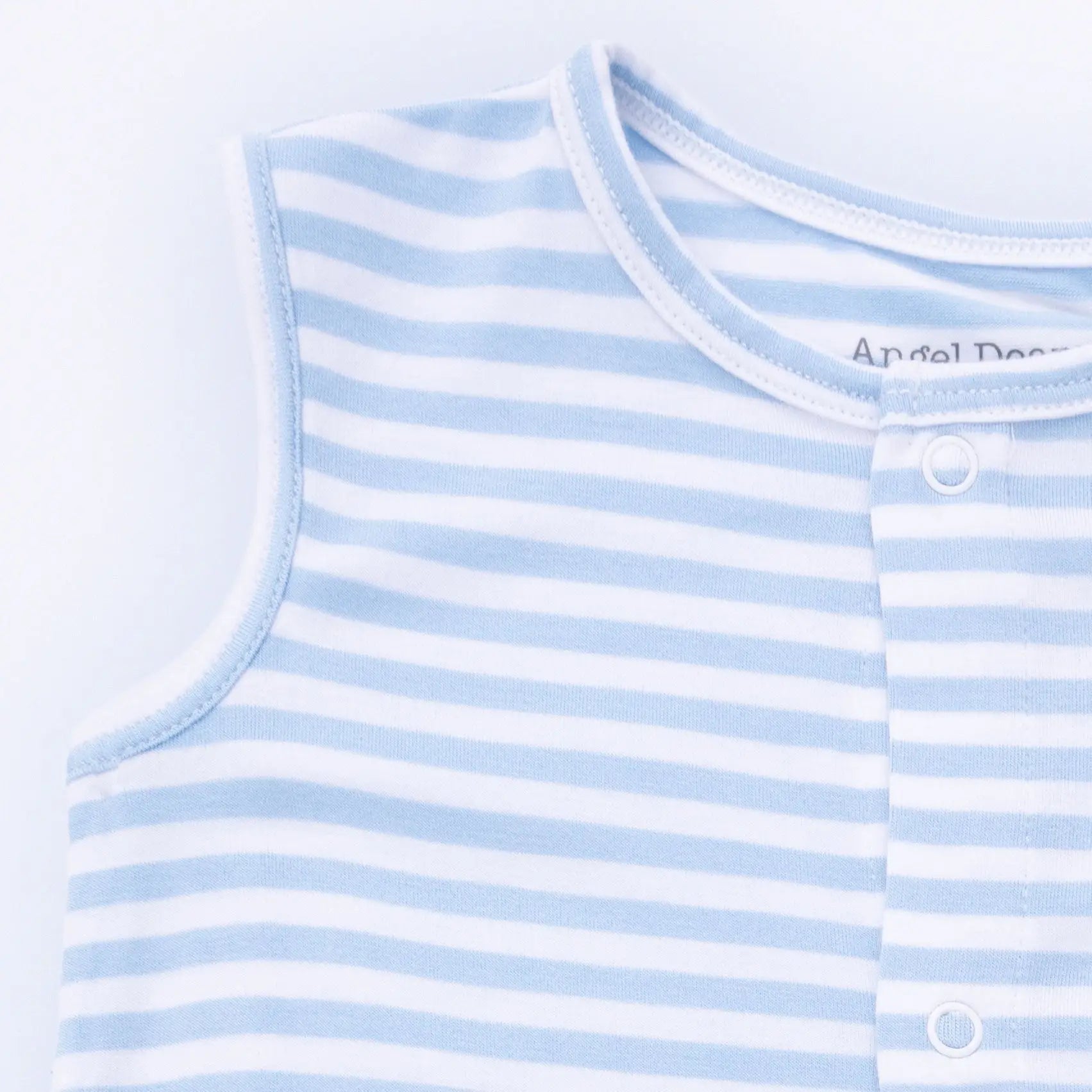 Angel Dear Bubbly Sailboat Stripe - Sleeveless Romper - 