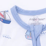Angel Dear Bubbly Sailboats Blue - Convertible Romper - 