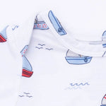 Angel Dear Bubbly Sailboats Blue - Knotted Gown and Hat - 