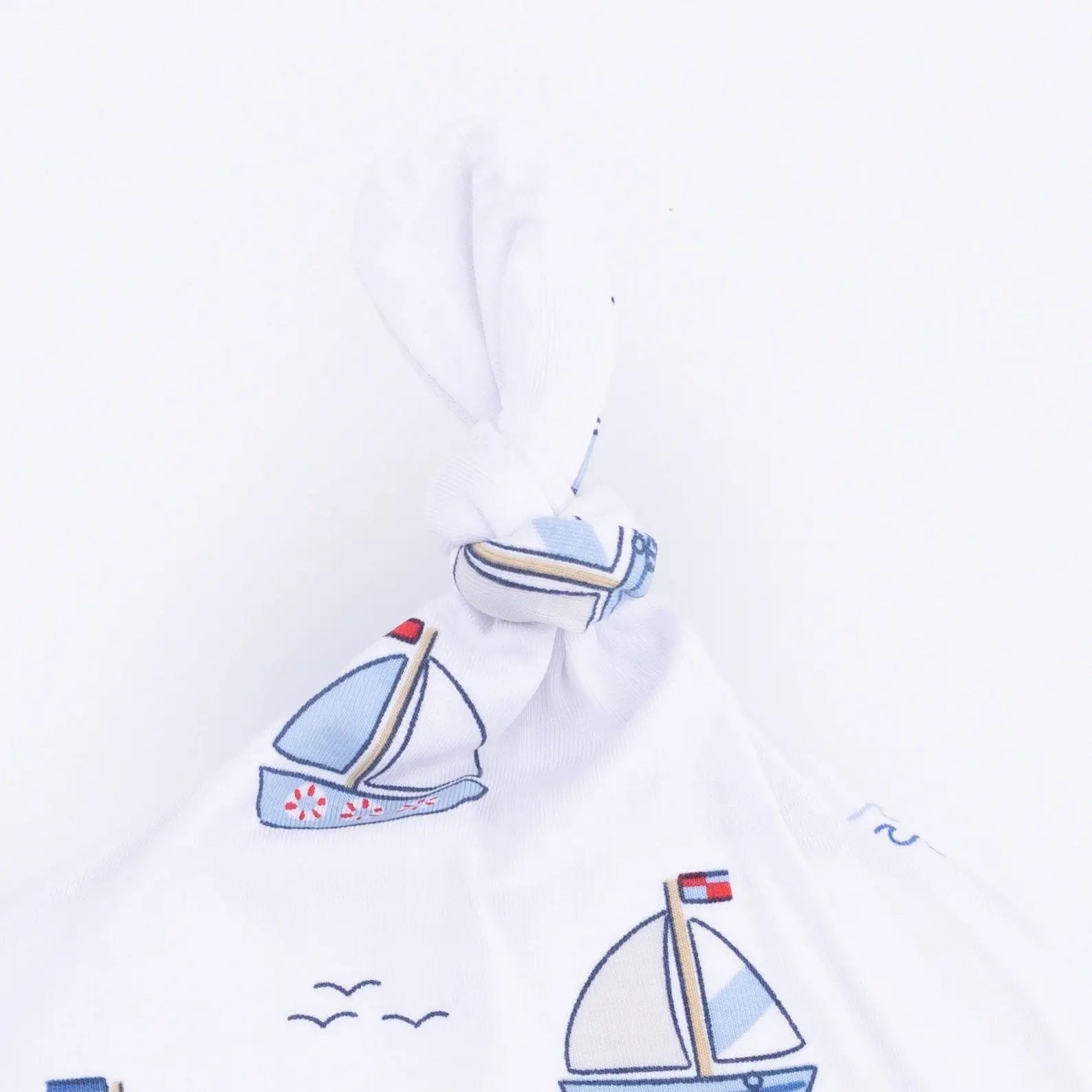 Angel Dear Bubbly Sailboats Blue - Knotted Hat - 