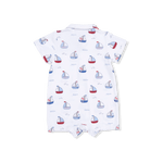 Angel Dear Bubbly Sailboats Blue - Polo Shortie - 