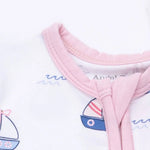 Angel Dear Bubbly Sailboats Pink - Convertible Romper - 