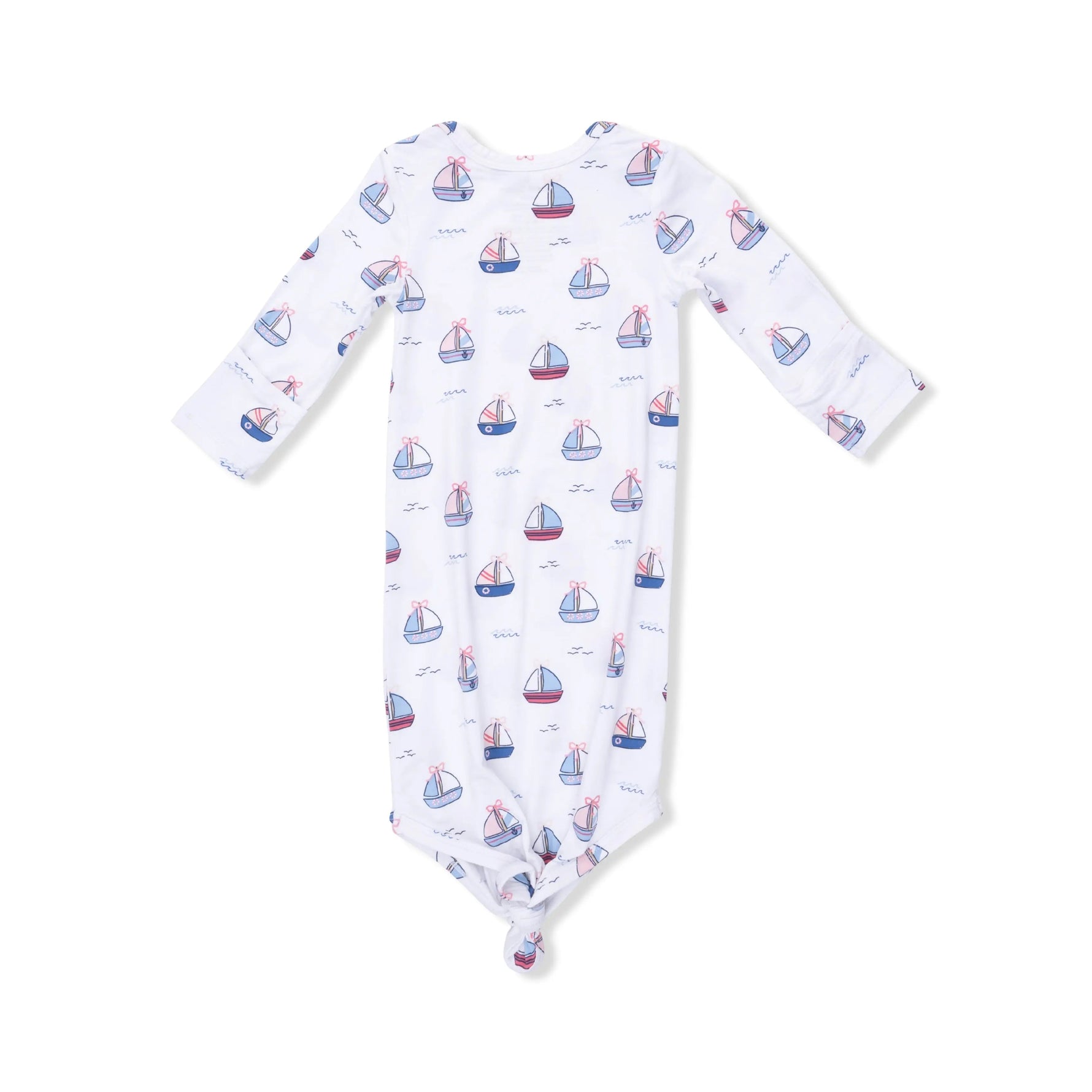Angel Dear Bubbly Sailboats Pink - Knotted Gown - 