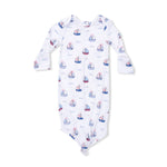 Bubbly Sailboats Pink - Knotted Gown - White, Baby & Toddler Clothing, Anchor, Clothing | Everetts Place