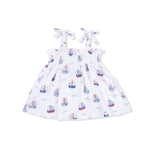 Angel Dear Bubbly Sailboats Pink - Smocked Top & Bike Short - 