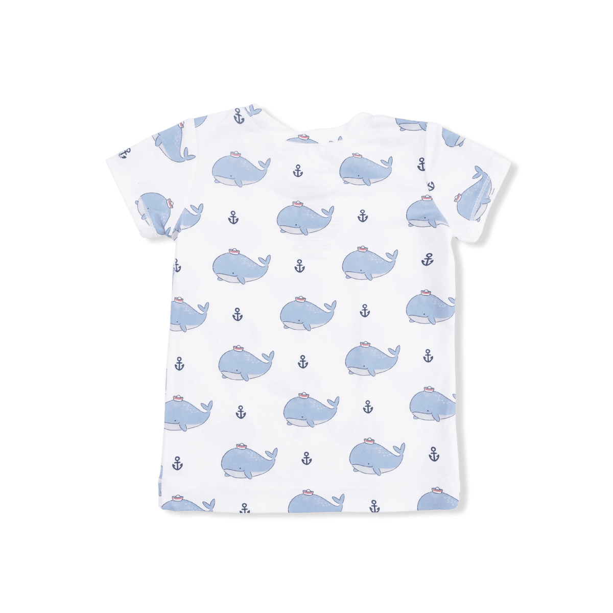 Angel Dear Bubbly Sailor Whales Blue - Loungewear Short Set - 