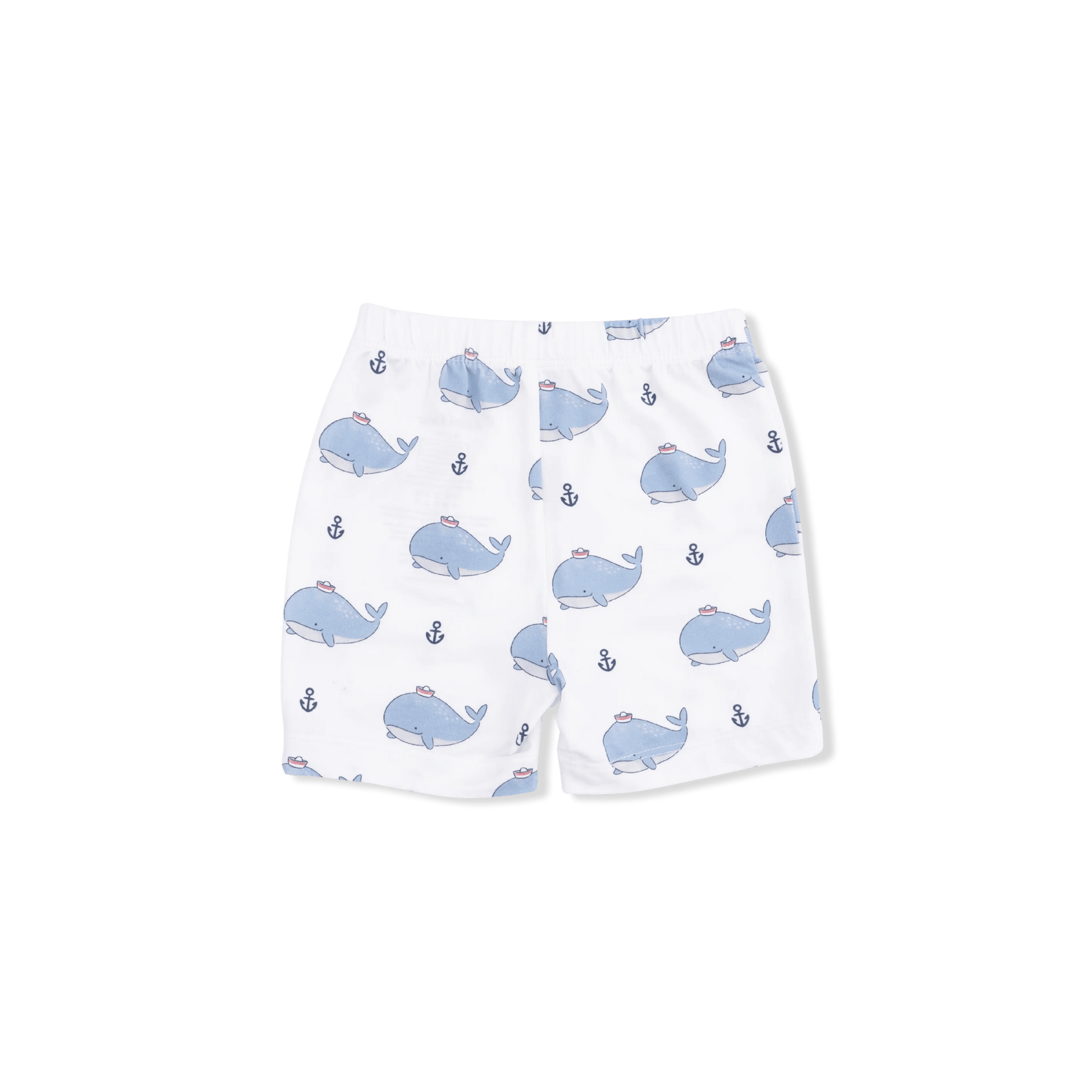Angel Dear Bubbly Sailor Whales Blue - Loungewear Short Set - 