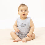 Angel Dear Bubbly Sailor Whales Blue - Sleeveless Jon Jon - 