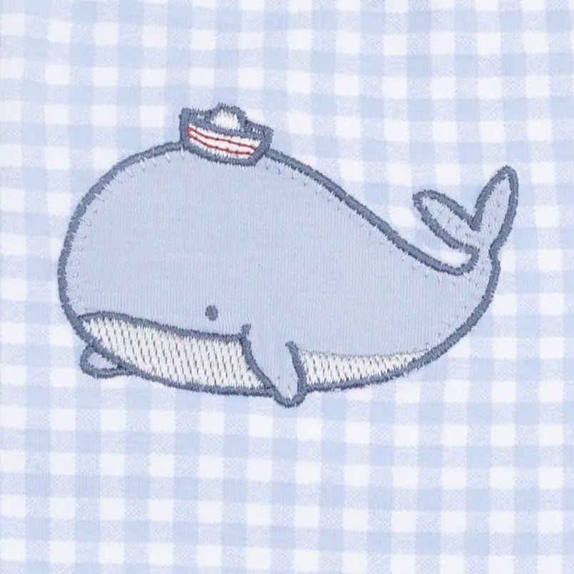 Angel Dear Bubbly Sailor Whales Blue - Sleeveless Jon Jon - 