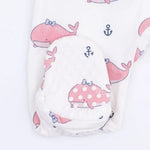 Angel Dear Bubbly Whale with Bow Pink - 2 Way Ruffle Back Zipper Footie - 