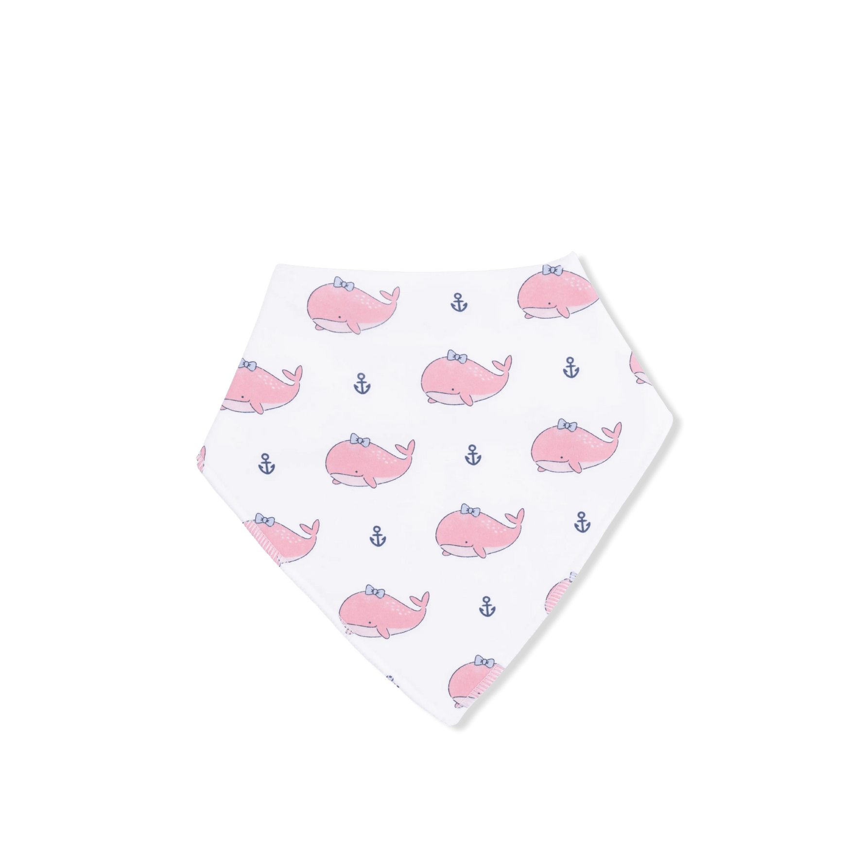 Angel Dear Bubbly Whale with Bow Pink - Bandana Bib - 