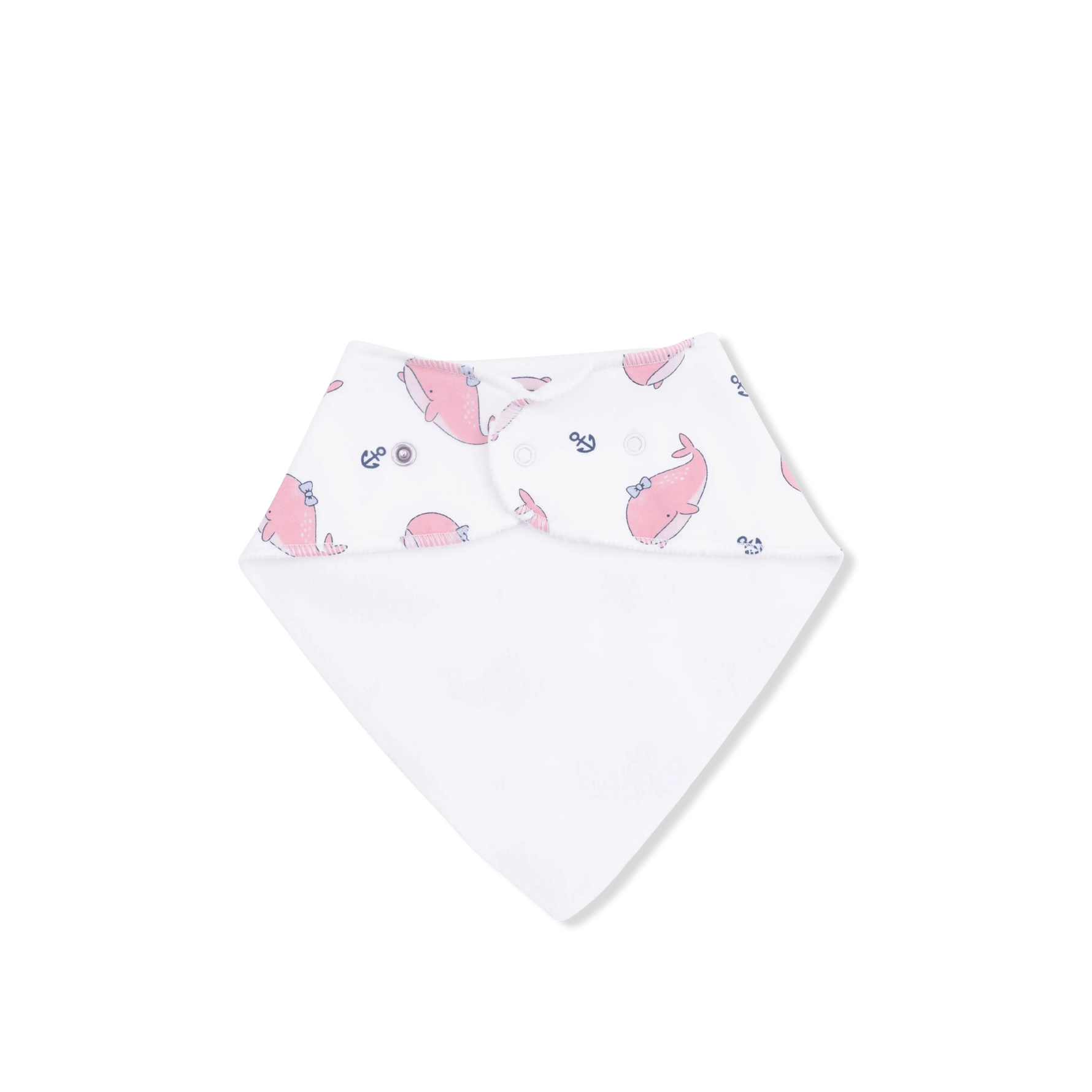 Angel Dear Bubbly Whale with Bow Pink - Bandana Bib - 