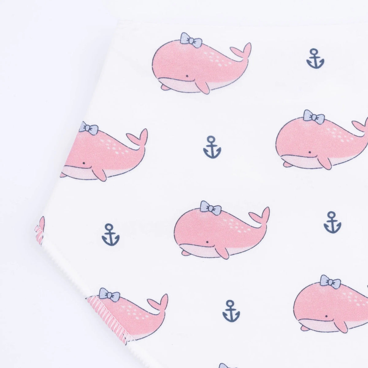 Angel Dear Bubbly Whale with Bow Pink - Bandana Bib - 