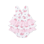 Angel Dear Bubbly Whale with Bow Pink - Ruffle Sunsuit - 