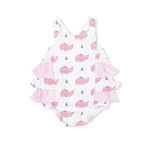 Angel Dear Bubbly Whale with Bow Pink - Ruffle Sunsuit - 