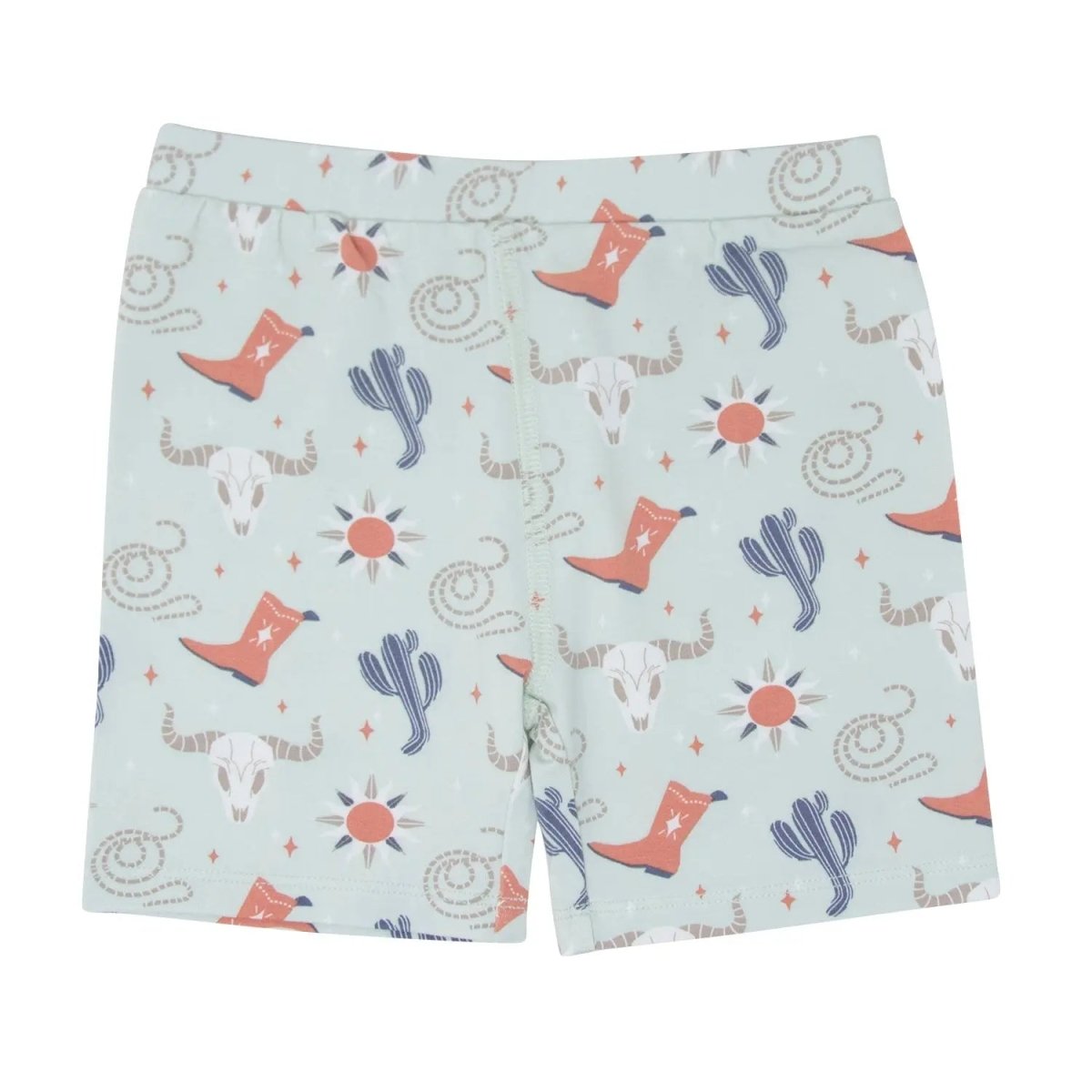 Sweet Bamboo Bulls Boots Lasso Western Summer Pajama Set for Kids with Comfortable Fit - 