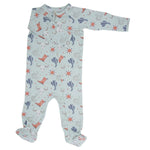 Sweet Bamboo Bulls Boots Lasso Western Zipper Footie with Silicone Grips for Babies - 