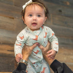 Sweet Bamboo Bulls Boots Lasso Western Zipper Footie with Silicone Grips for Babies - 