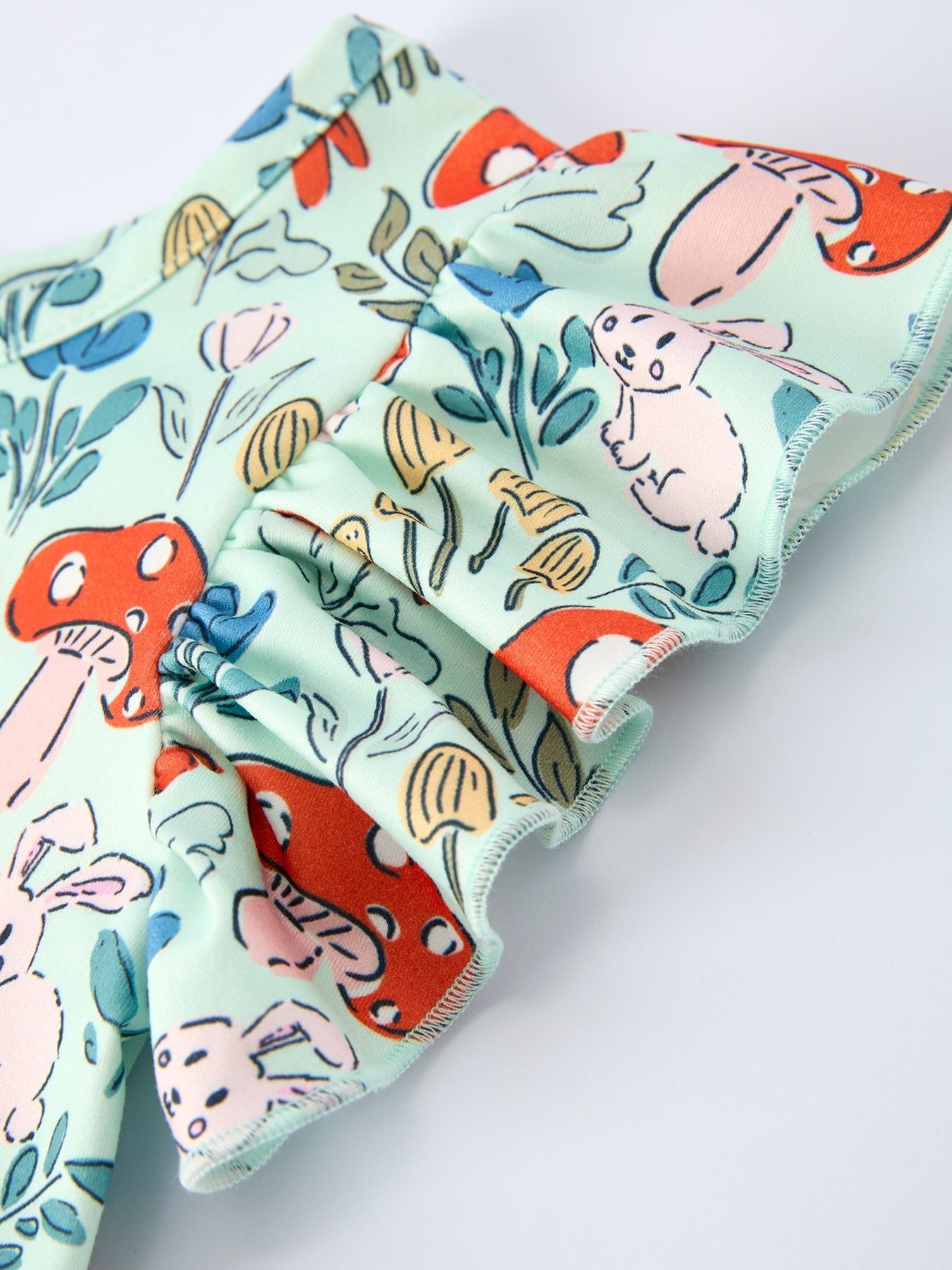 Rylee Faith Designs Bunny and Mushroom Print Girls' Dress - 