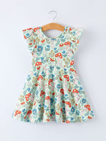 Rylee Faith Designs Bunny and Mushroom Print Girls' Dress - 