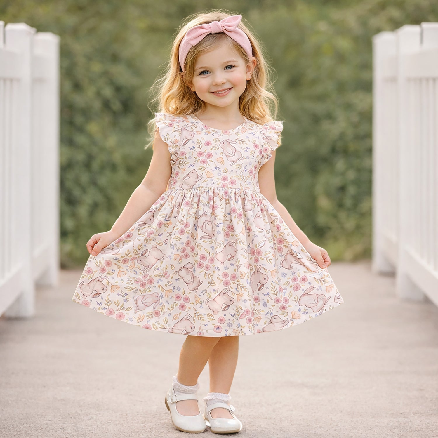 Tesa Babe Bunny Blooms Bamboo Easter Dress for Baby & Toddler GirlsEveretts Place