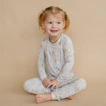 Little Joy Co. Bunny Blossoms 2Pc Bamboo Pajamas Soft Breathable Comfort - Everetts Place Boutique - 