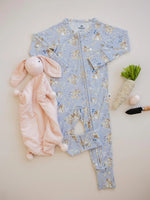 Little Joy Co. Bunny Blossoms Bamboo Zippy Romper - 
